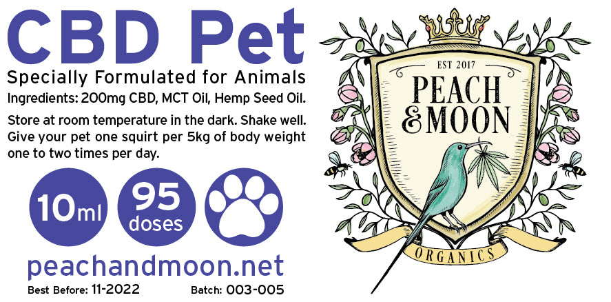 CBD Pet (200mg) - Peach & Moon Organics