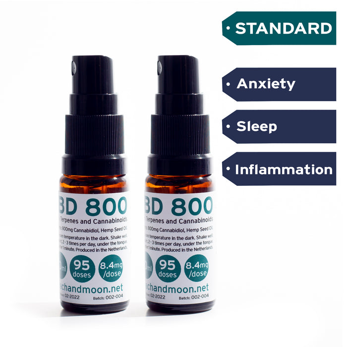 CBD 800 (Organic; 8% CBD) - Set of 2 - Peach & Moon Organics